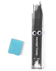 Papier Tigre Mechanical Pencil Leads shown with cap off and leads sticking out of container