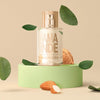 Solinotes Paris Amande (Almond) Eau de Parfum - beauty shot with leaves and a couple of almonds