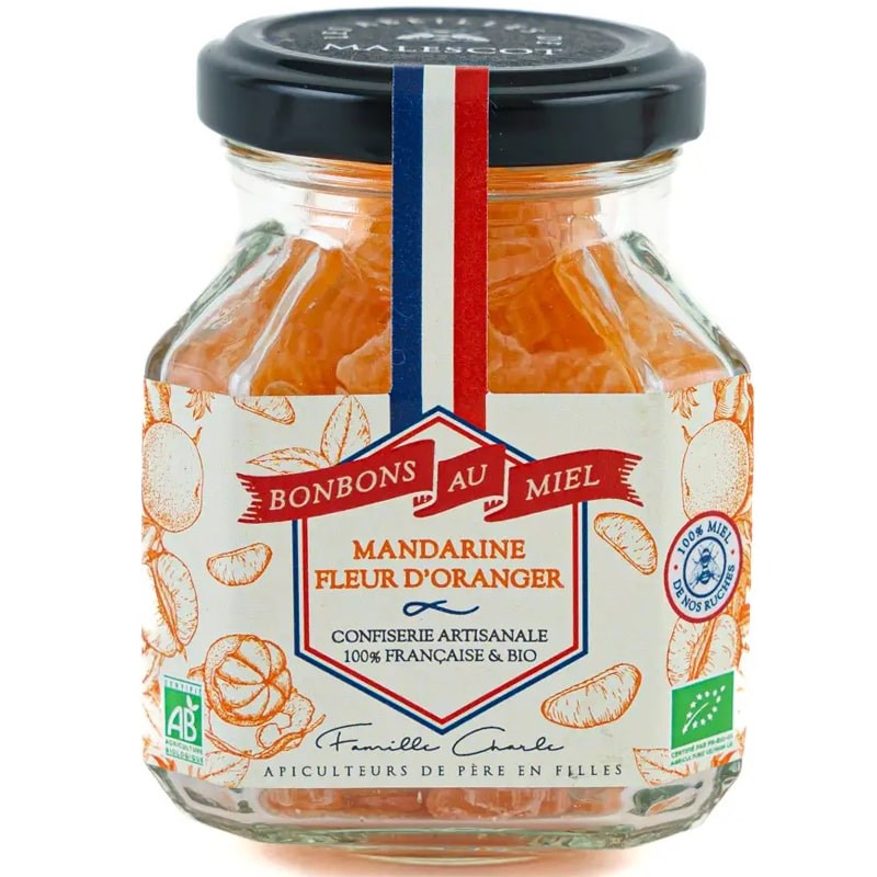 Les Abeilles de Malescot Tangerine &amp; Orange Blossom Honey Candies - Beautyhabit