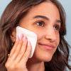 Clean Skin Club Clean2 Face Pads showing pad against model's face