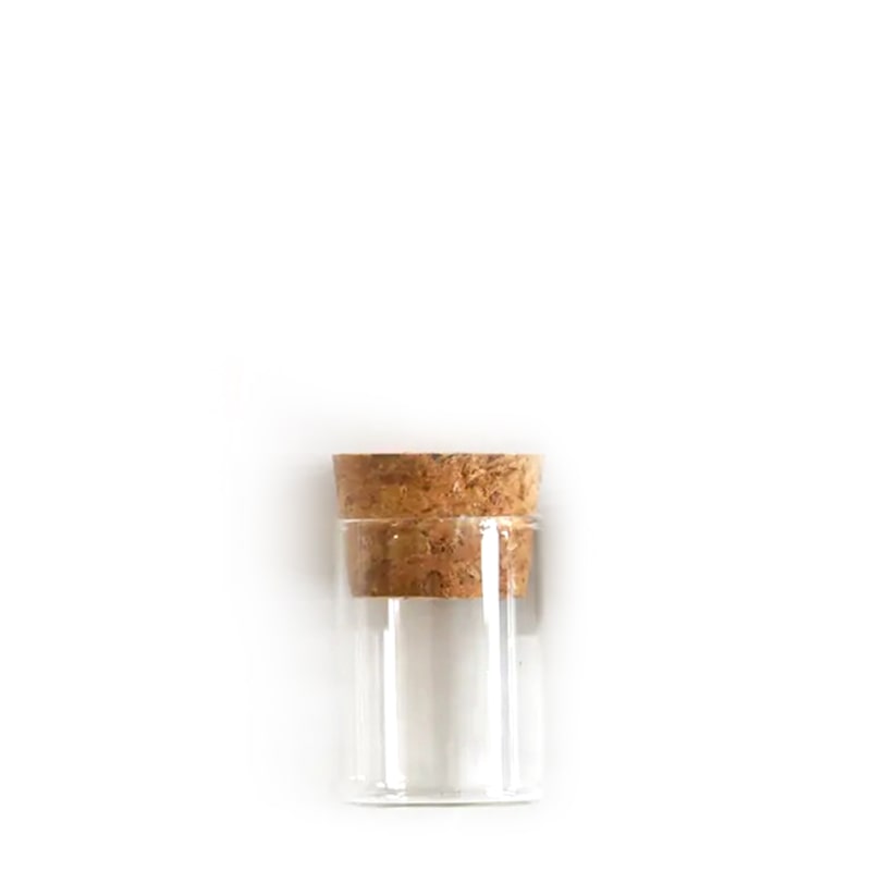 June & December Small Specimen Bottles with Cork (16 pcs)