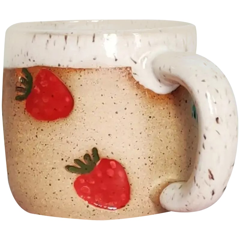 Osso Ceramics Strawberry Stamped Mug (12 oz) 