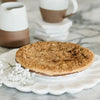 Caravan Home Marble Petal Tray - Medium - lifestyle shot showing a pie on the tray