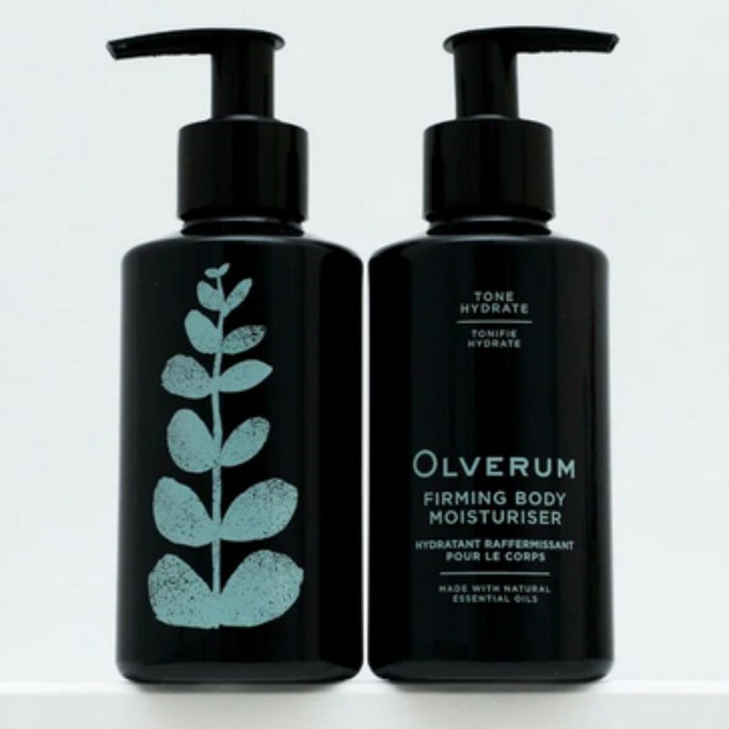 Olverum Firming Body Moisturizer - Showing front and back of product