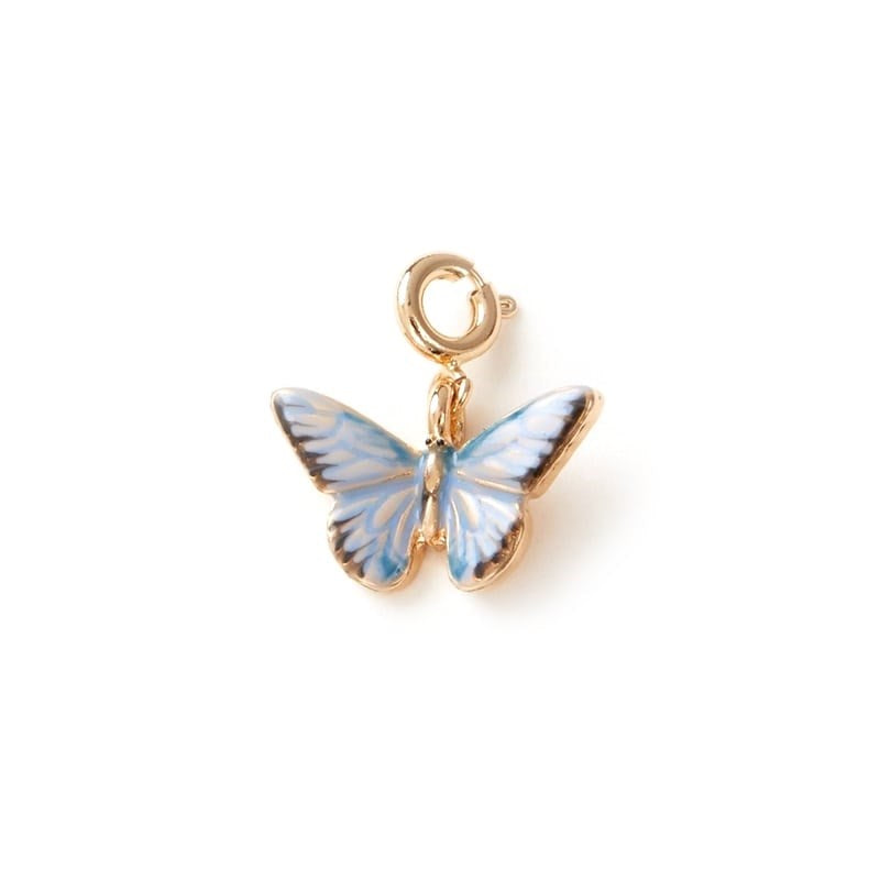 Fable England Enamel Blue Butterfly Charm