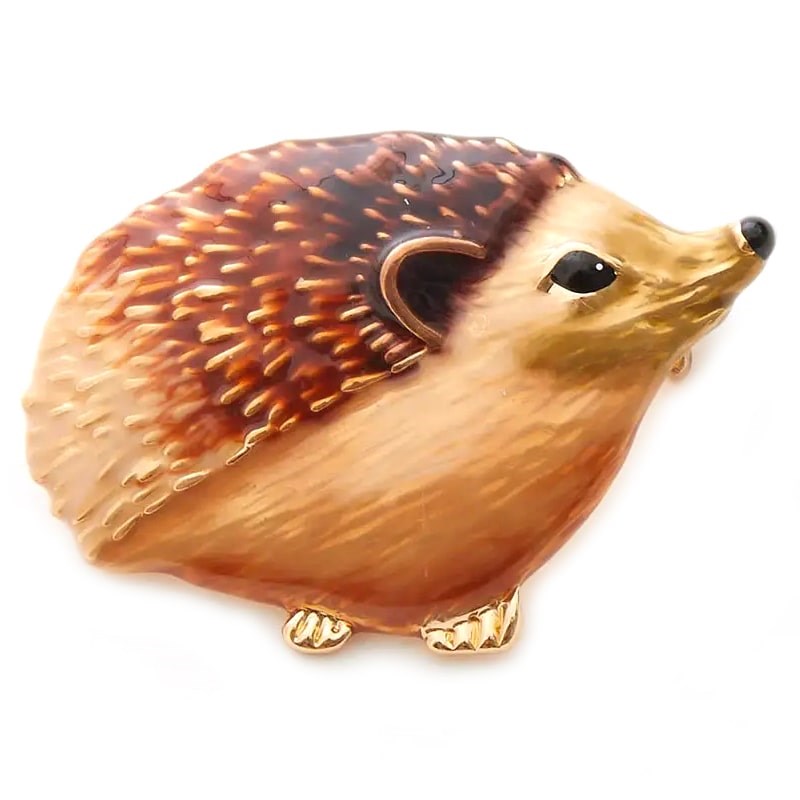 Fable England Enamel Hedgehog Brooch