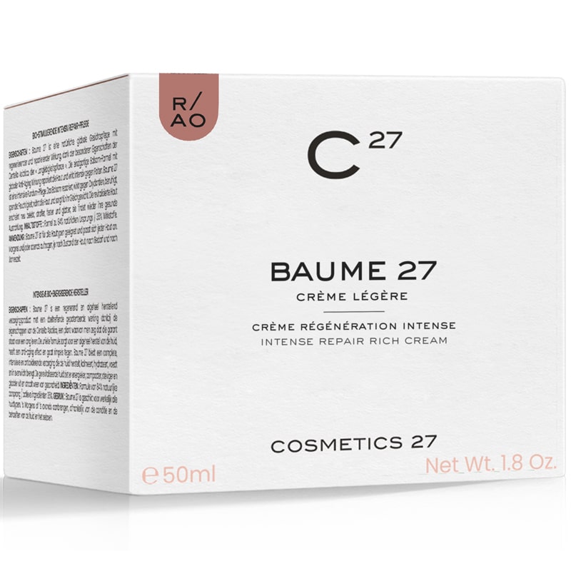 Cosmetics 27 Baume 27  Intense Regenerative Soft Cream image of packaging box