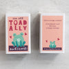 Marvling Bros Ltd Toadally Awesome Wool Felt Frog In A Matchbox showing front and back of matchbox