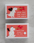 Marvling Bros Ltd Your Fire Can Light The World Mindfulness Gift showing front and back of matchbox