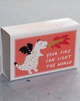 Marvling Bros Ltd Your Fire Can Light The World Mindfulness Gift showing close-up of front of matchbox