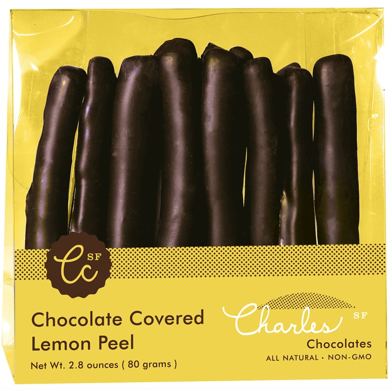 Charles Chocolates Chocolate Covered Lemon Peel (2.8 oz)