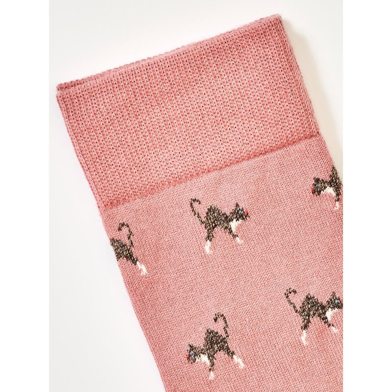 Royalties Paris Koko Dress Socks - Pink - pattern close-up