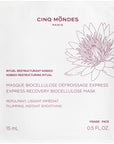 Cinq Mondes Express Recovery Biocellulose Mask - Closeup of product box