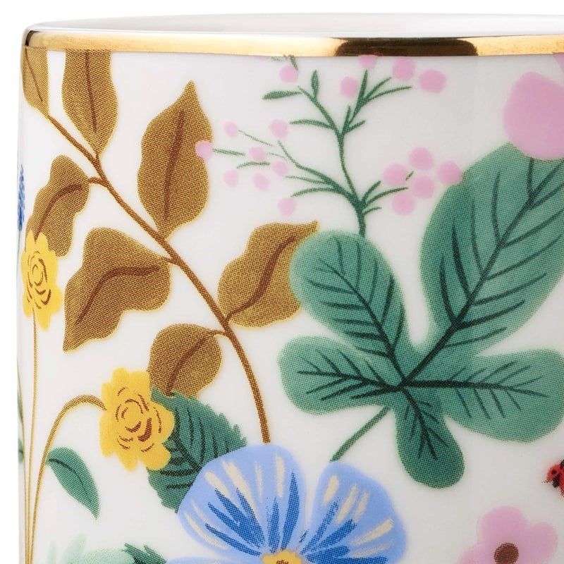 Rifle Paper Co. Strawberry Fields Porcelain Vase - Closeup of product