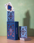 L'Objet Haas Playing Cards - Blue - Product box displayed with cards