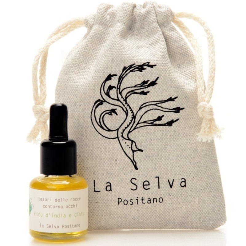 La Selva Positano Cosmetici Naturali Prickly Pear and Rock Rose (Cistus) - Product shown next to bag