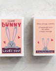Marvling Bros Ltd Some Bunny Loves You Wool Felt Rabbit In A Matchbox - Front and back of product shown