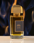 BDK Parfums Ambre Safrano Eau de Parfum - Beauty shot, product shown with flames in background