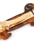 Coucou Suzette Dachshund Hair Clip - Closeup of product