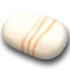 Striped Citrus Blossom White Felted Soap