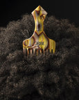 Oribe Italian Resin Hair Pick - Product displayed in hair