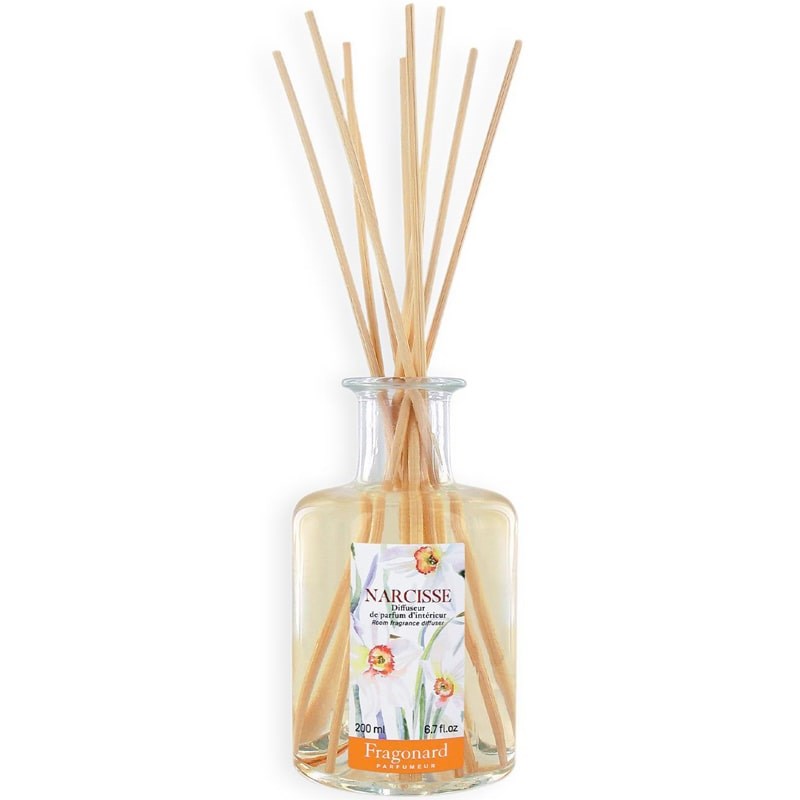 Fragonard Parfumeur Narcisse Room Diffuser - Product shown with sticks in jar