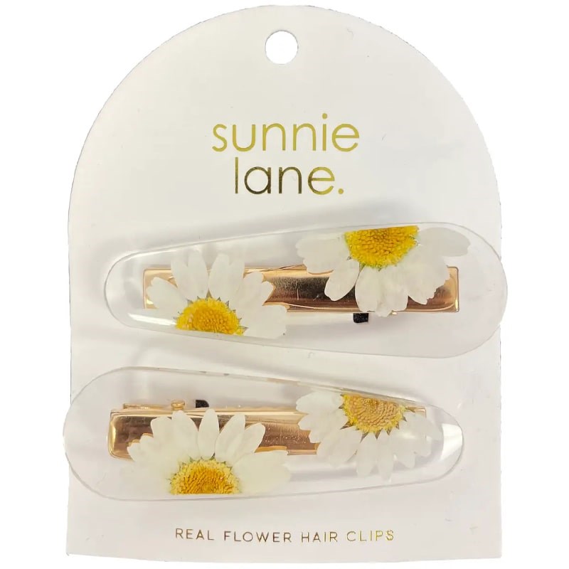 Sunnie Lane Floral Hair Clip – White Daisy (2 pcs)
