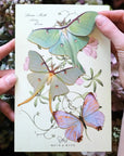 Moth & Myth 'Spring' Luna Moth Set - Product displayed in models hand