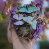 Moth & Myth 'Spring' Luna Moth Set - Product shown in models hair