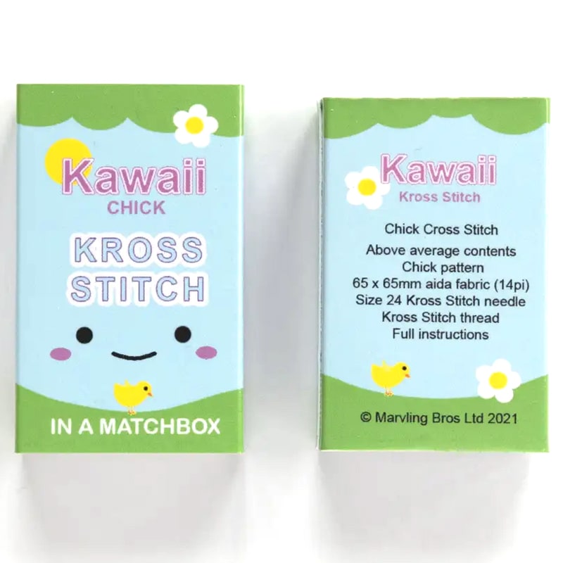 Marvling Bros Ltd Kawaii Chick Mini Cross Stitch Kit In A Matchbox 