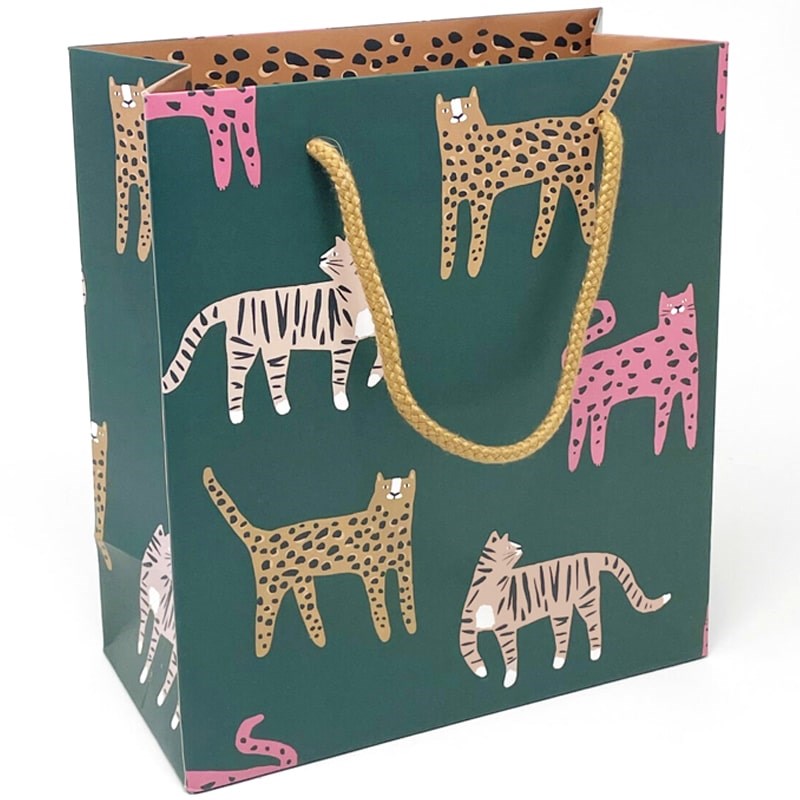 Idlewild Co Colorful Wildcats Gift Bag - Product shown on white background