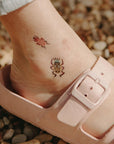 Idlewild Co Entomologist Temporary Tattoos - Product shown on models ankle.