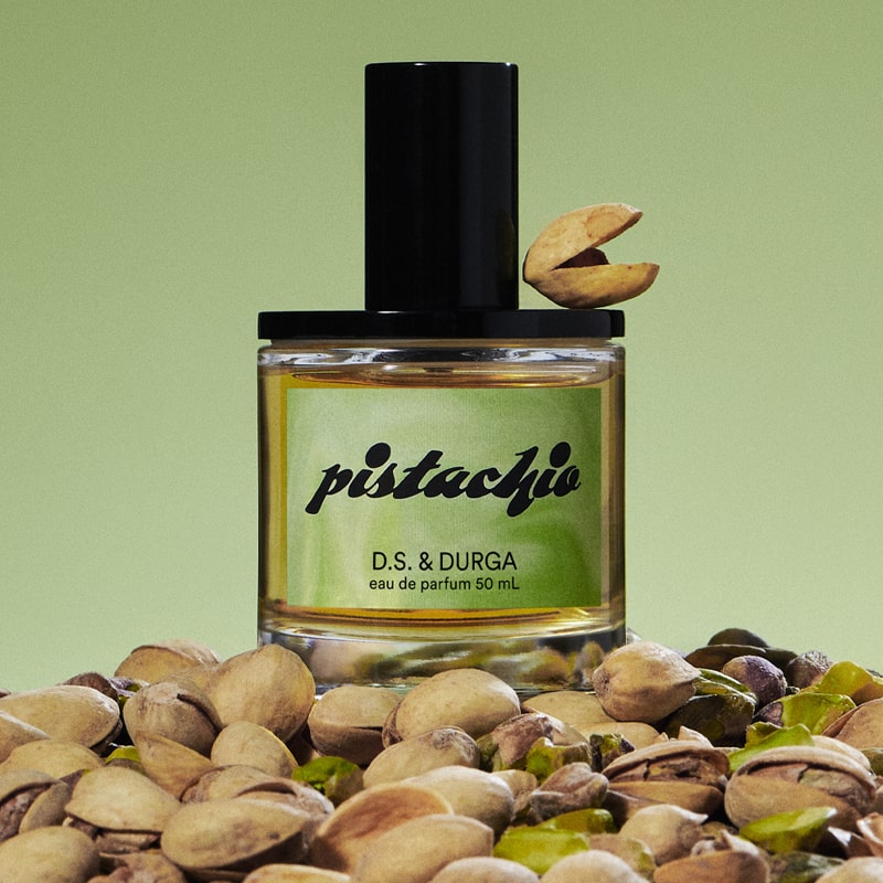 D.S. &amp; Durga Pistachio Eau de Parfum - Product displayed on pistachios