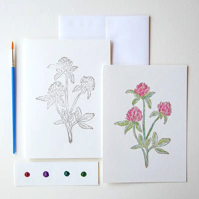 Ashes & Arbor Clover Watercolor Card Art Kit