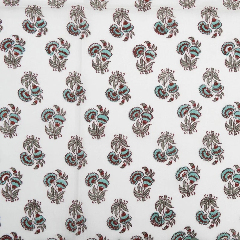 Cotton Print Club Small Booti Scalloped Napkin Set - Closeup of product