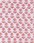 Cotton Print Club Poppy Scalloped Table Napkin Set - Closeup of product