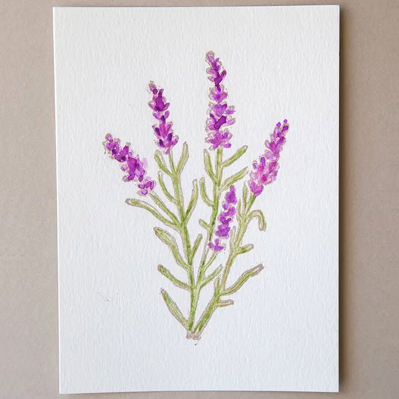 Ashes & Arbor Lavender Watercolor Card Art Kit - Front of product shown
