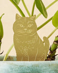 Another Studio Plant Animal Decoration - Pet Cat - Product shown with plant