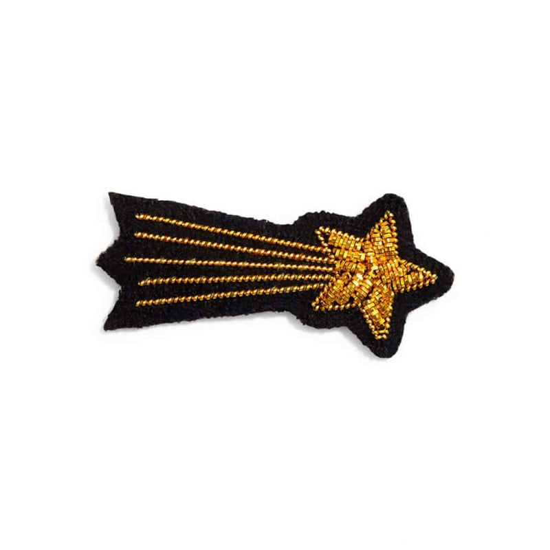 Macon & Lesquoy Hand Embroidered Shooting Star Pin