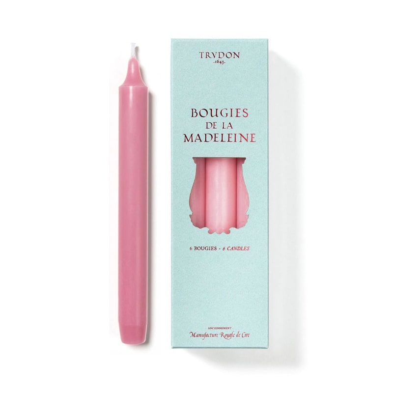 Madeleine 8&quot; Taper Candles - Pink