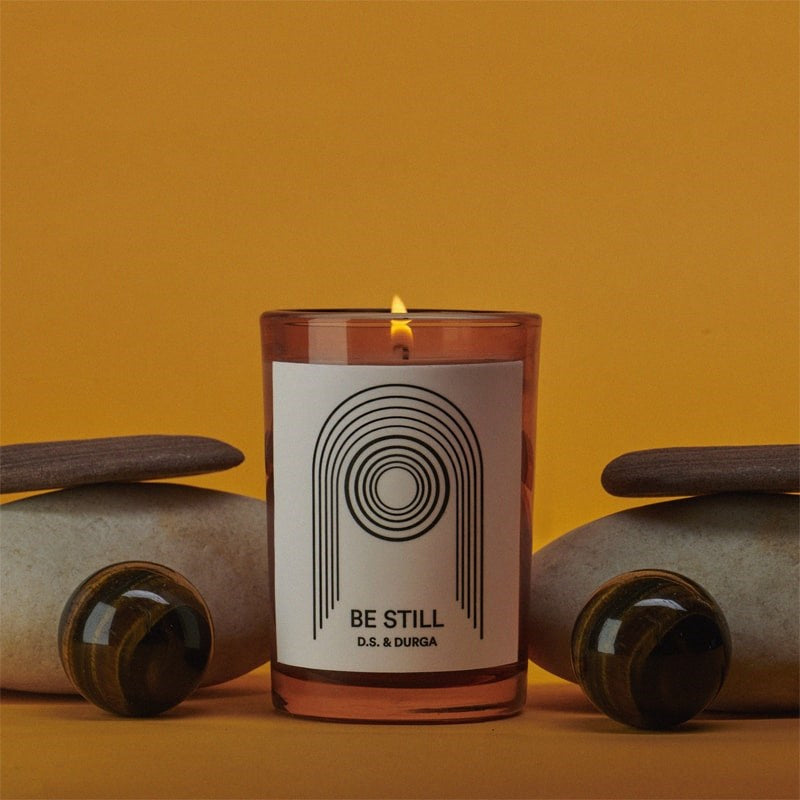 D.S. &amp; Durga Be Still Candle - Product shown lit