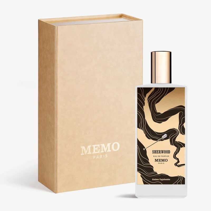 MEMO Paris Sherwood Eau de Parfum - Product displayed next to box