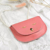 Barnabe Aime Le Cafe Little Girl Leather Cat Bag – Flamingo - Product shown on white lace background