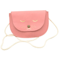 Barnabe Aime Le Cafe Little Girl Leather Cat Bag – Flamingo