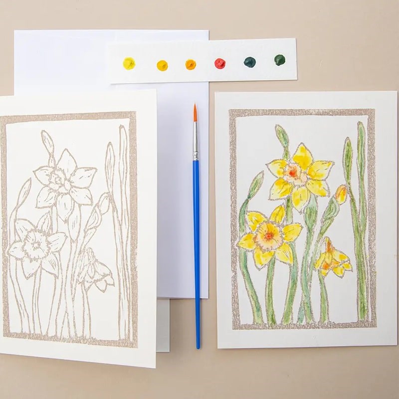 Ashes &amp; Arbor Daffodil Watercolor Art Card Kit (1 pc)
