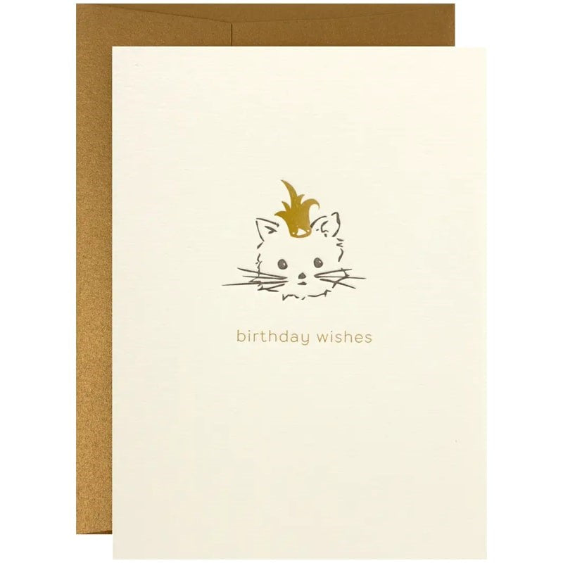 Oblation Papers & Press Birthday Wishes Adorable Animals Letterpress Card (1 pc)
