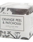 Formulary 55 Orange Peel & Patchouli Sparkling Bath Tablet - Closeup of front of product