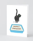 Wrap Birthday Cat Poop Greeting Card - Front of product shown