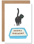 Wrap Birthday Cat Poop Greeting Card (1 pc)