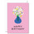 Birthday Flowers in Vase Greeting Card